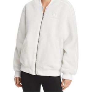 Adidas fleece bomber jacket
